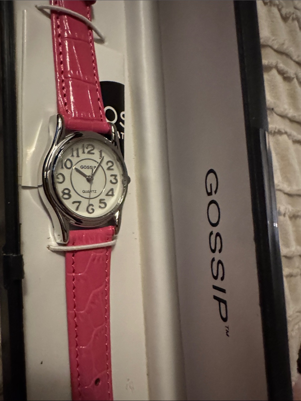 NWT Gossip Women's Pink Leather Strap Watch